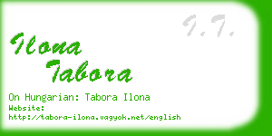 ilona tabora business card